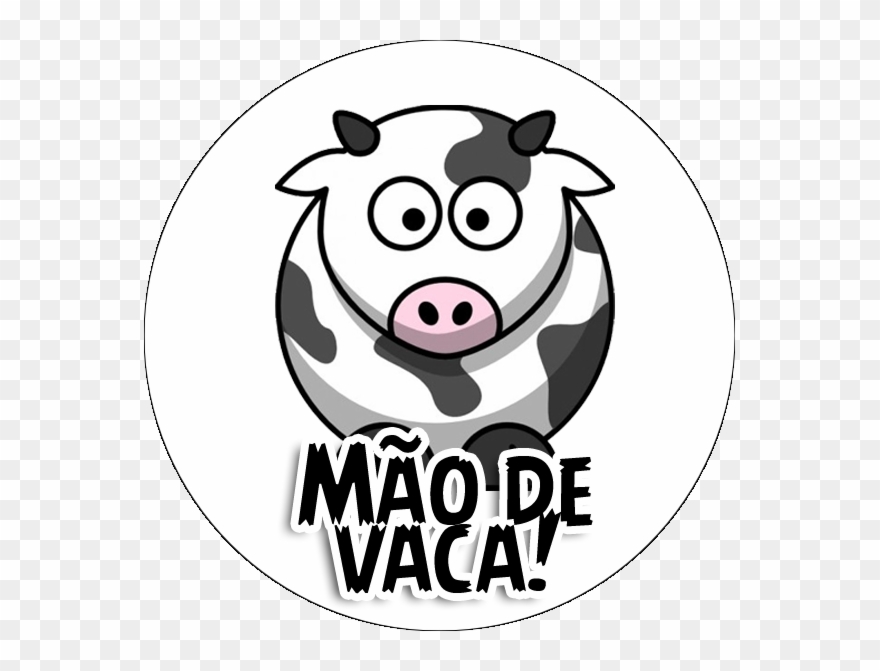 Adesivo Redondo M O De Vaca Png Ⓒ - Cartoon Cow With Santa Hat Clipart