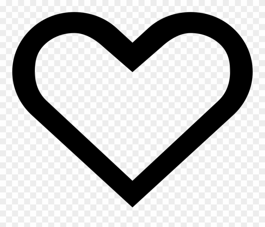 Png File Svg - Thick Line Heart Outline Clipart