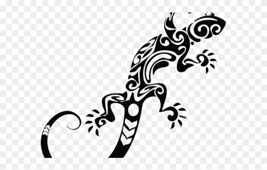 Monitor Lizard Clipart Pet Lizard - Tribal Lizard - Png Download