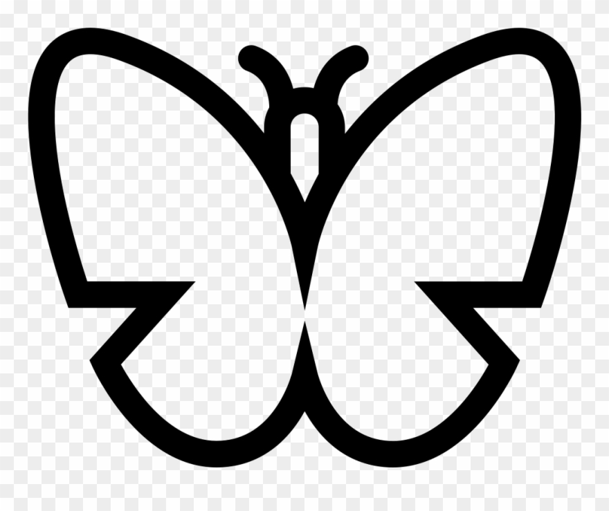 Butterfly Outline Png Transparent Background - Portable Network Graphics Clipart