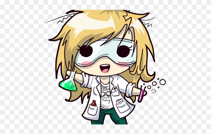 Anime Clipart Science - Anime Chibi Science Girl - Png Download