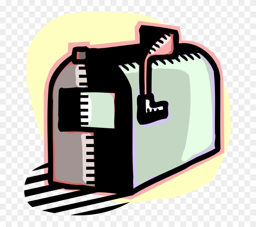 Vector Illustration Of Letter Box Or Mailbox Receptacle Clipart