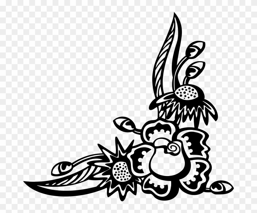 Ornamental Vintage Corner - Illustration Clipart