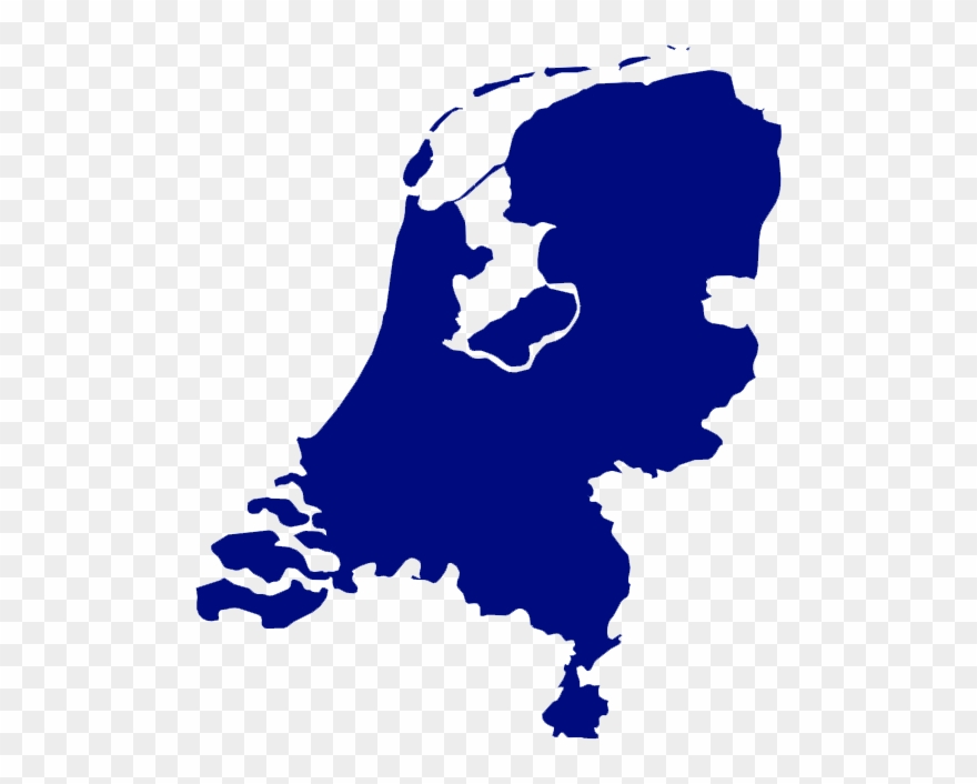 Black White Map Netherlands Clipart