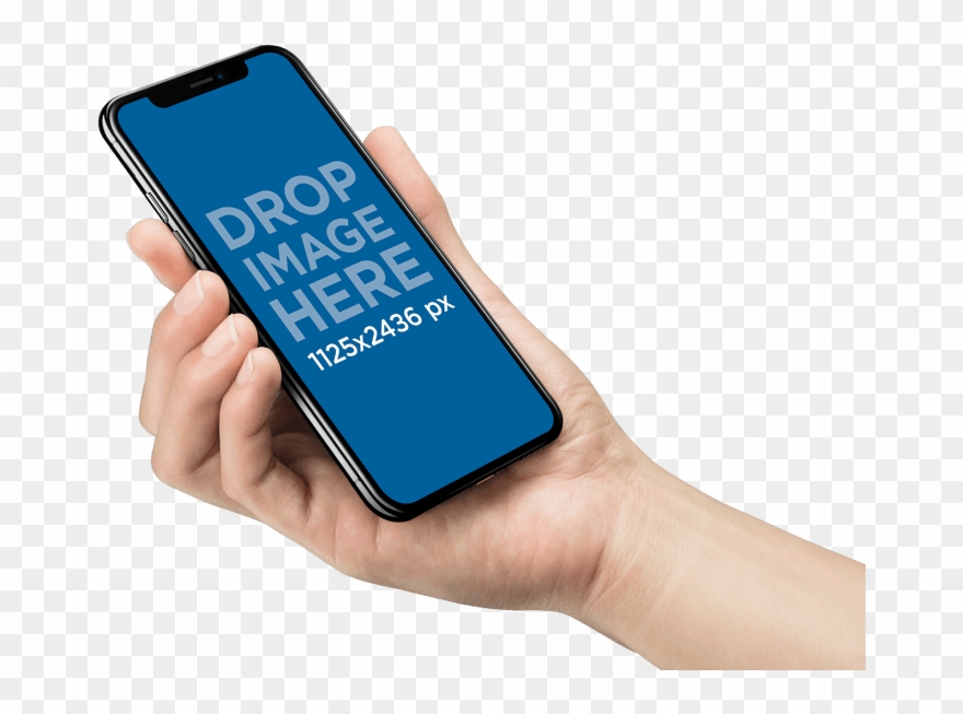 Iphone X Mockup Being Held By A Hand - Iphone X In Hand Mockup Psd Clipart