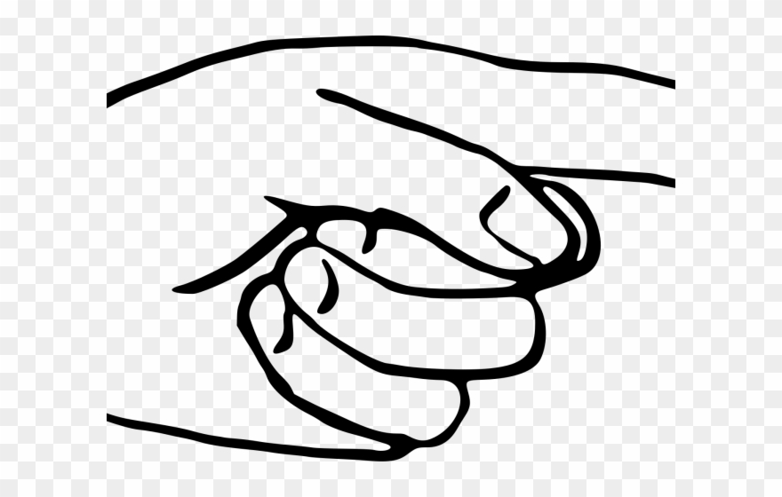 Drawn Finger Index Finger - Pointing Hand Line Drawing Clipart
