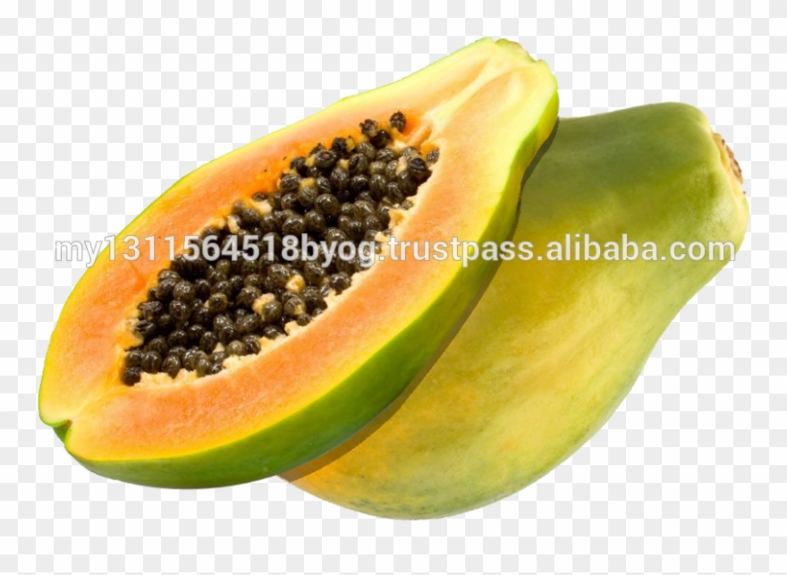 Oem Papaya Chips 100% Fresh Real Papaya Fruit Original - Papaya On White Background Clipart