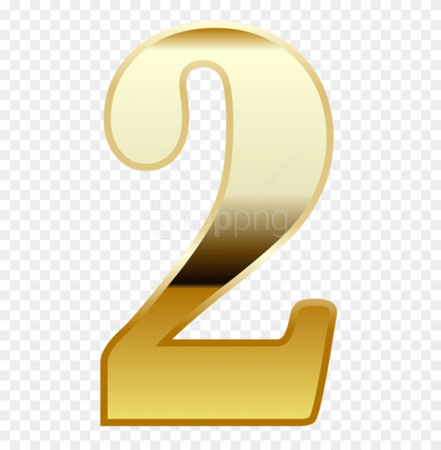 Free Png Download Gold Number Two Clipart Png Photo - Gold Numbers Png Transparent
