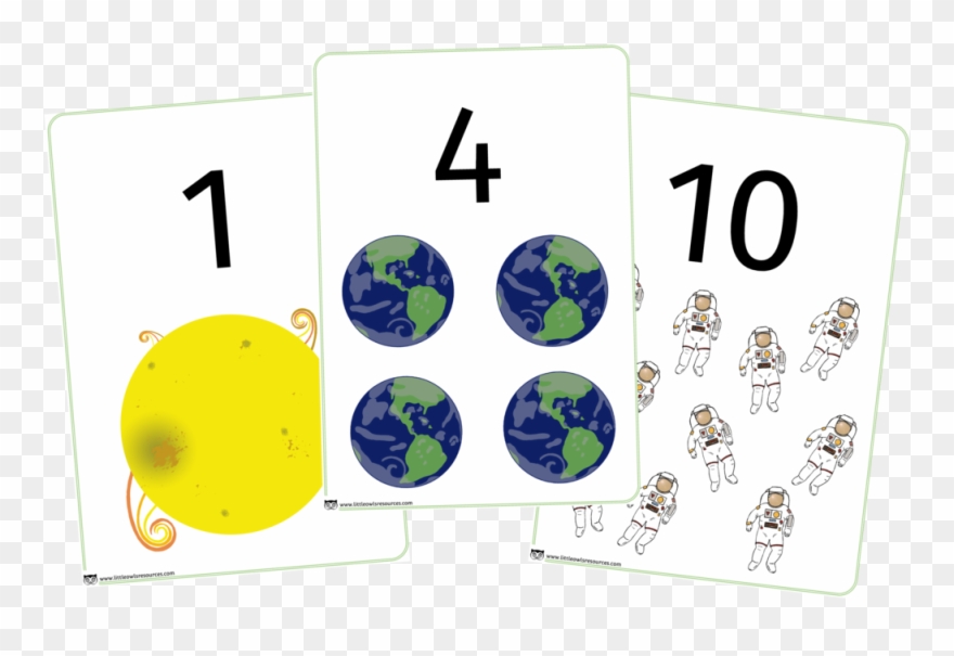 Space Counting Sunflower Number Line Activity Autumn Clipart