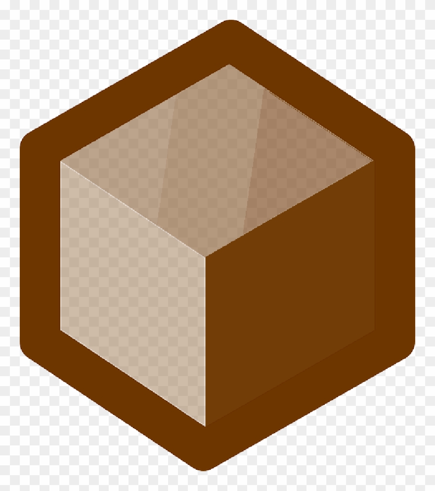 Flat Cube Shape - Illustration Clipart