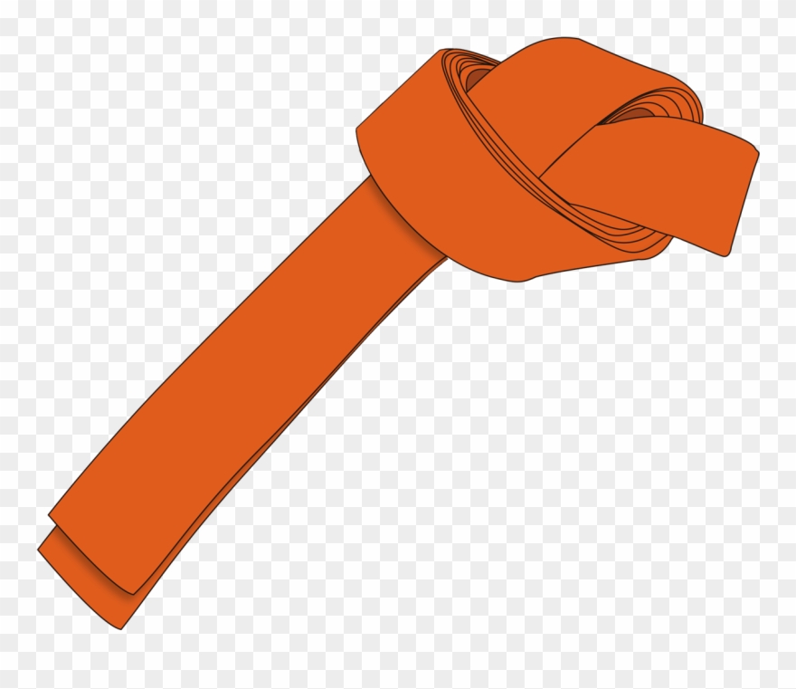 Ichf Orange Belt 8th Gup Large - Black Belt Vector Clipart