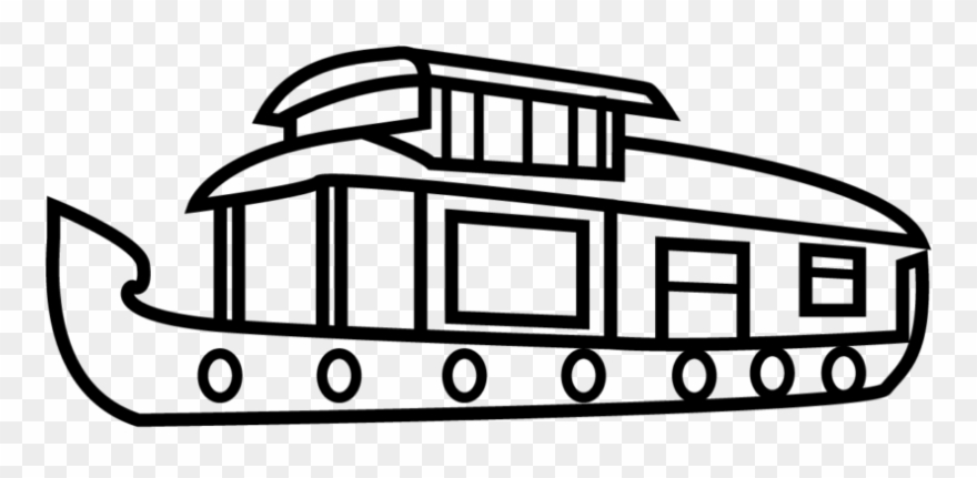 Kerala House Boat Clipart