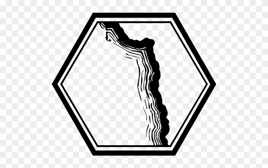 Coastline Rubber Stamp Clipart