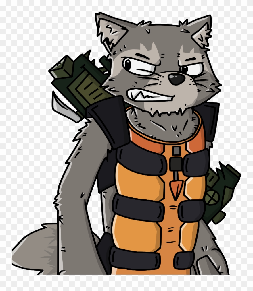 Drawing Raccoon Comic - Rocket Cartoon Guardians Of The Galaxy Clipart