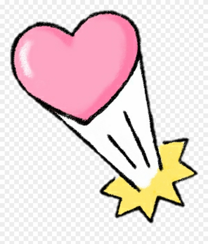 #comic #love #cute #cartoon #heart #bomb #punk #pink - Transparent Cute Heart Cartoon Clipart