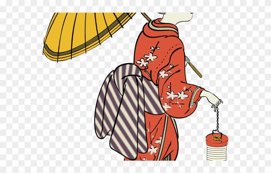 Japanese Clipart Japanese Pagoda - Japanese Woman Art Png Transparent Png