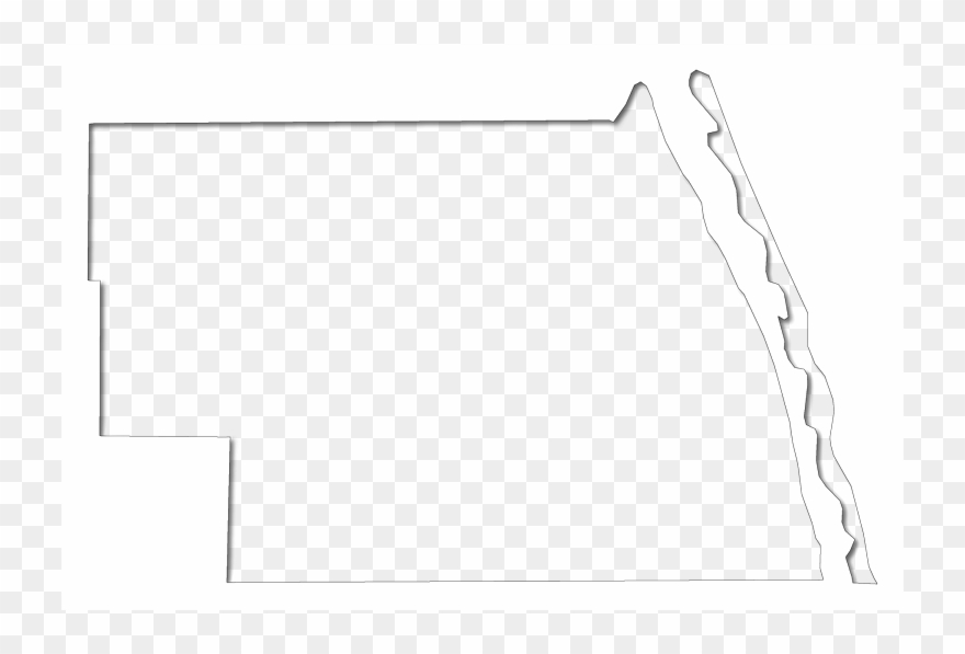 Outline Map Of Indian River With An Inner Shadow, Producing - Silhouette Clipart