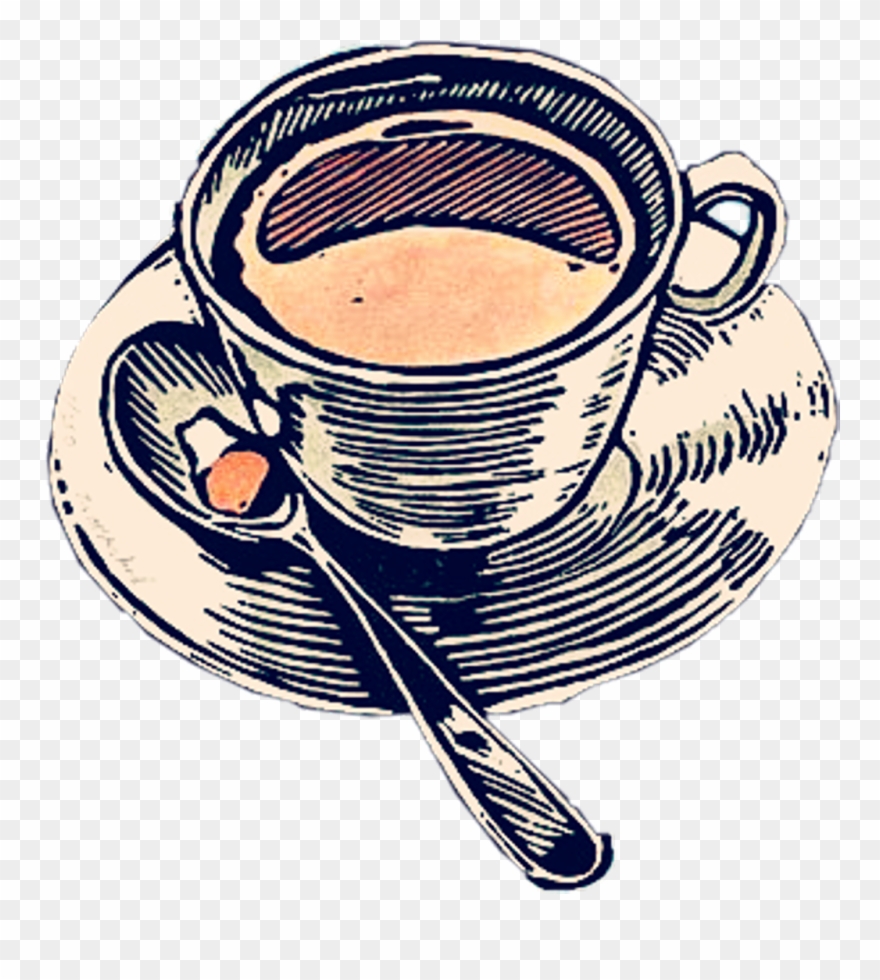 #cup #mug #spoon #saucer #tea #coffee #latte #cappuccino - Teacup Clipart