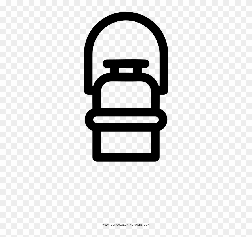 Canteen Coloring Page - Folding Chair Clipart