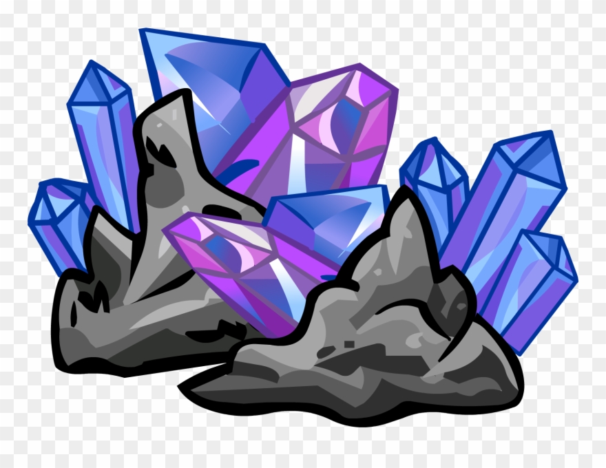 Crystal Clipart Purple Crystal - Club Penguin Crystal - Png Download