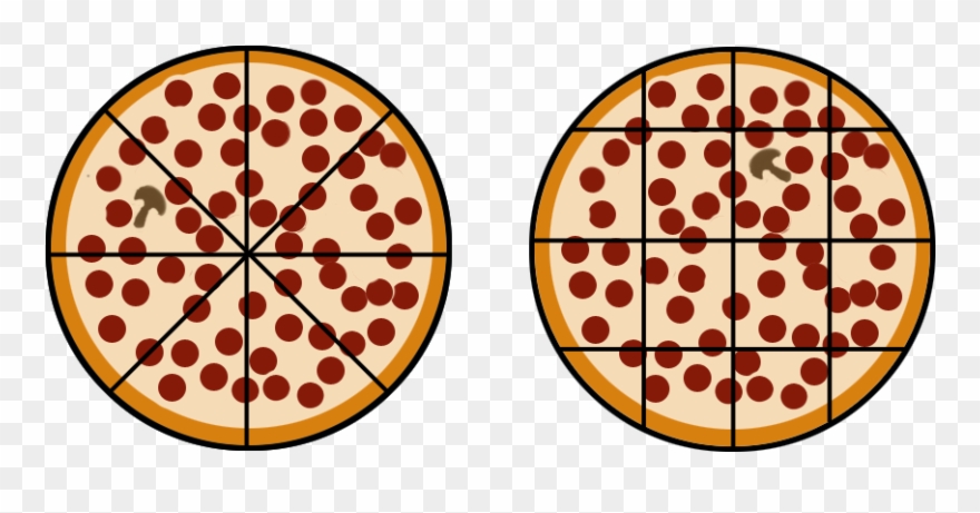 Image Of Pizza Cutting Styles, Triangular Slices On - Stamp Qualified Clipart