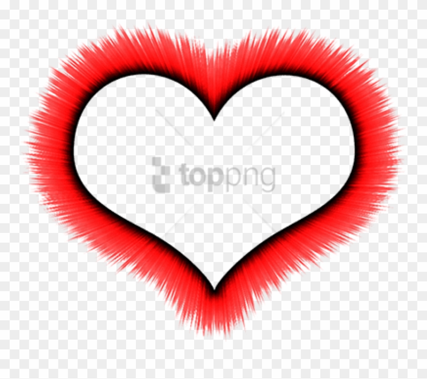 Free Png Download Heart Outline On Fire Png Images - Heart Border Png Transparent Clipart