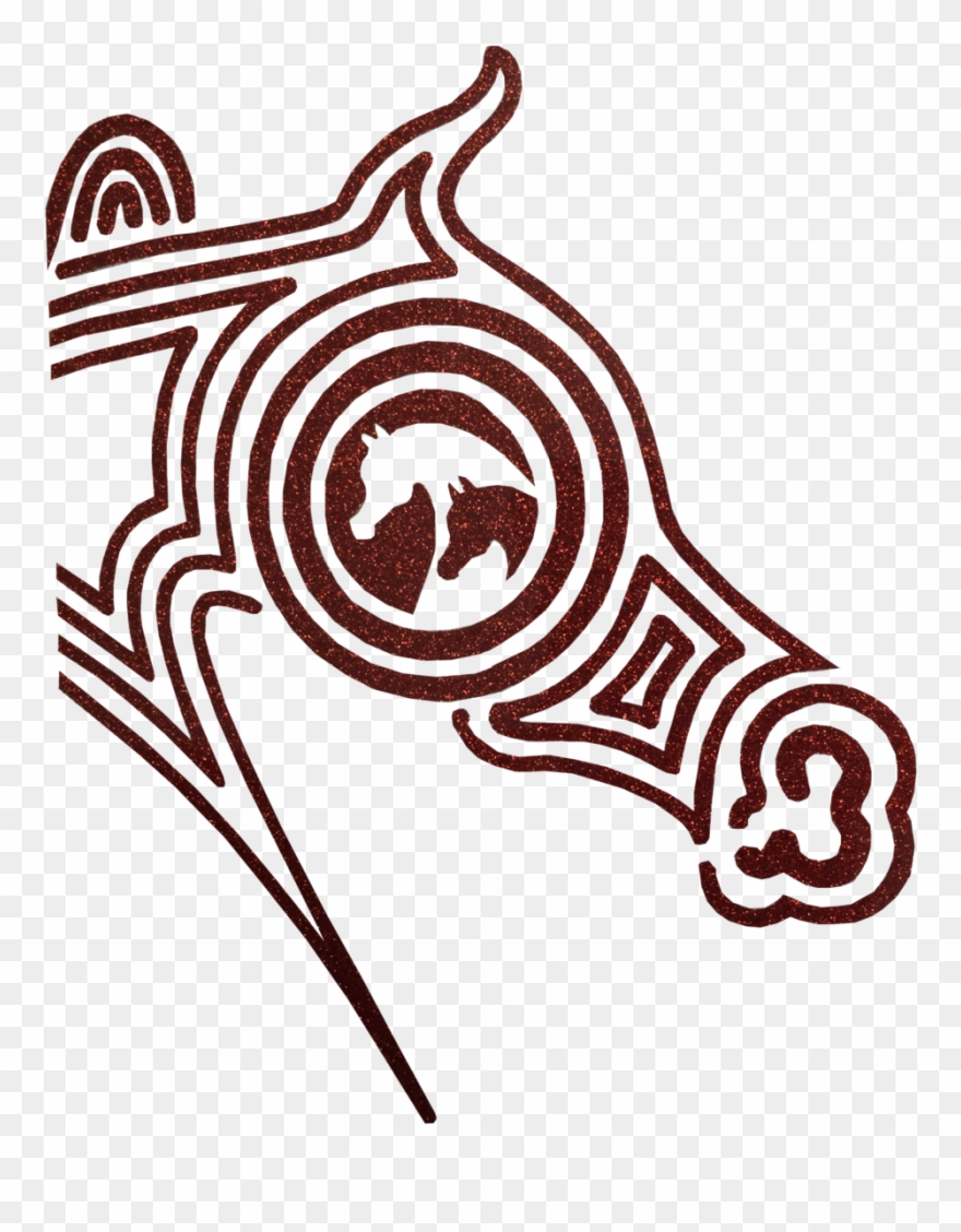 Arabian Half Maze Horse Head-red Glitter Arabian Horse Clipart