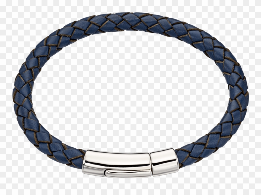 Hugo Boys Navy Leather - Bangle Clipart