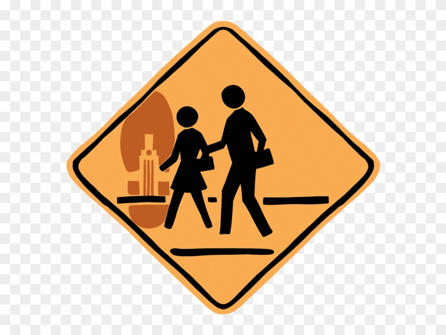 Sure Walk Is Intended For Safety, Not A Free Ride - Yellow School Crossing Signs Clipart