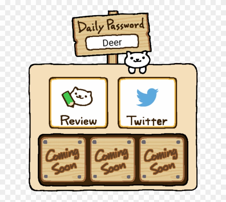 Neko Atsume Daily Password Clipart