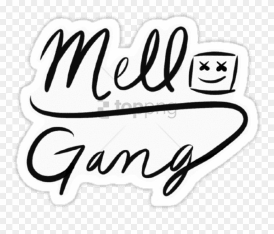Free Png Redbubble, Sticker, And Marshmello Image - Calligraphy Clipart