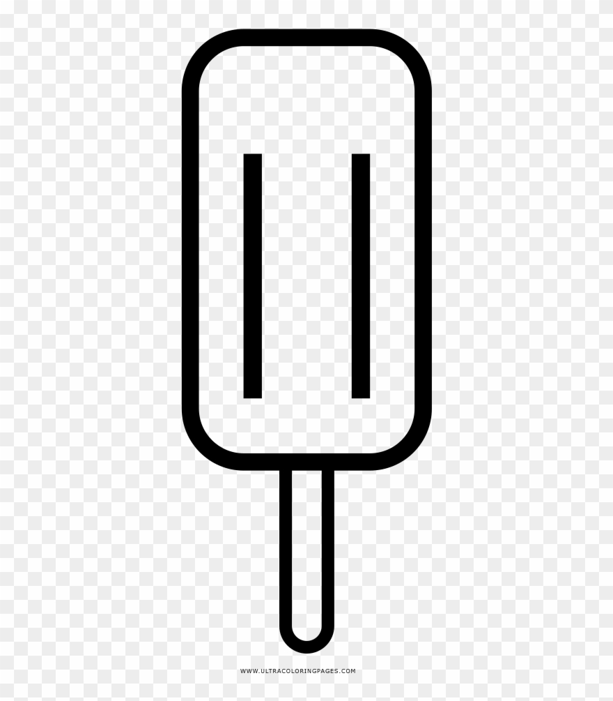 Ice Cream Bar Coloring Page Clipart