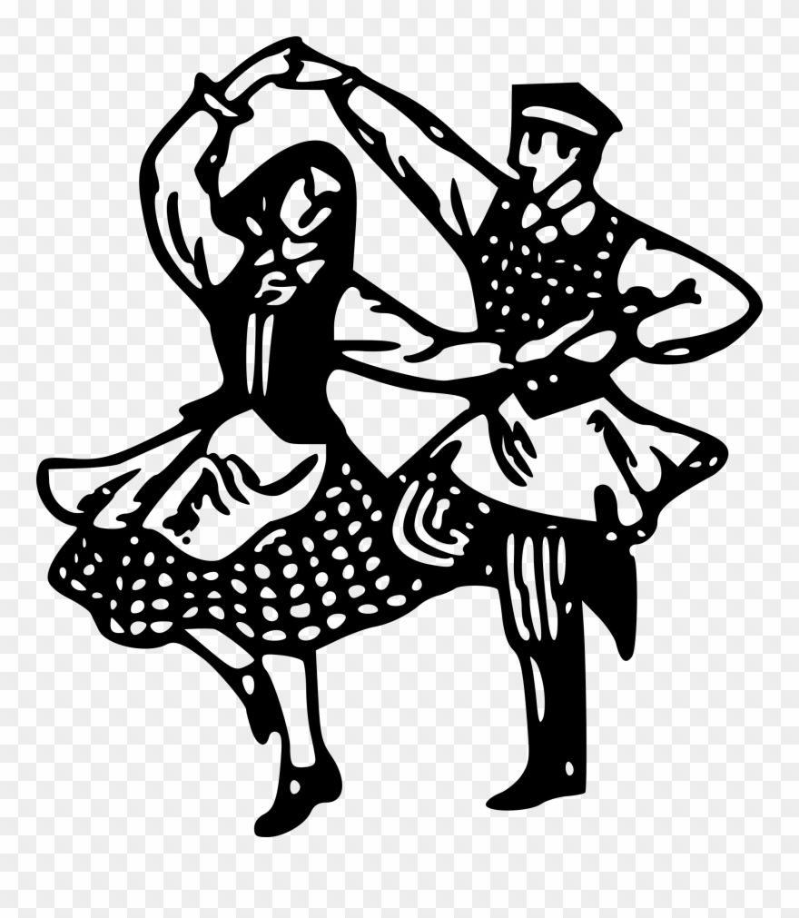 Ukraine Clipart Folk Dance - Folk Dance Clipart Black And White - Png Download