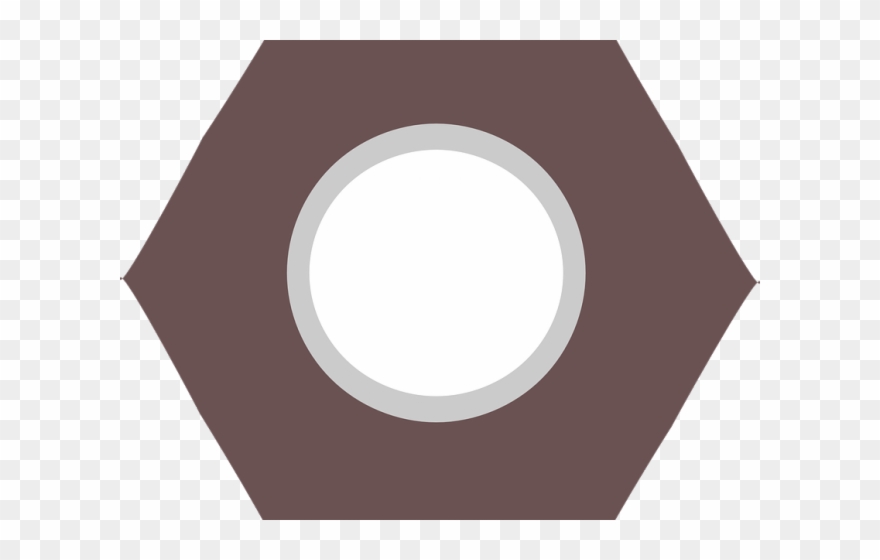 Screws Clipart Hardware - Hex Nut With Transparent Background - Png Download