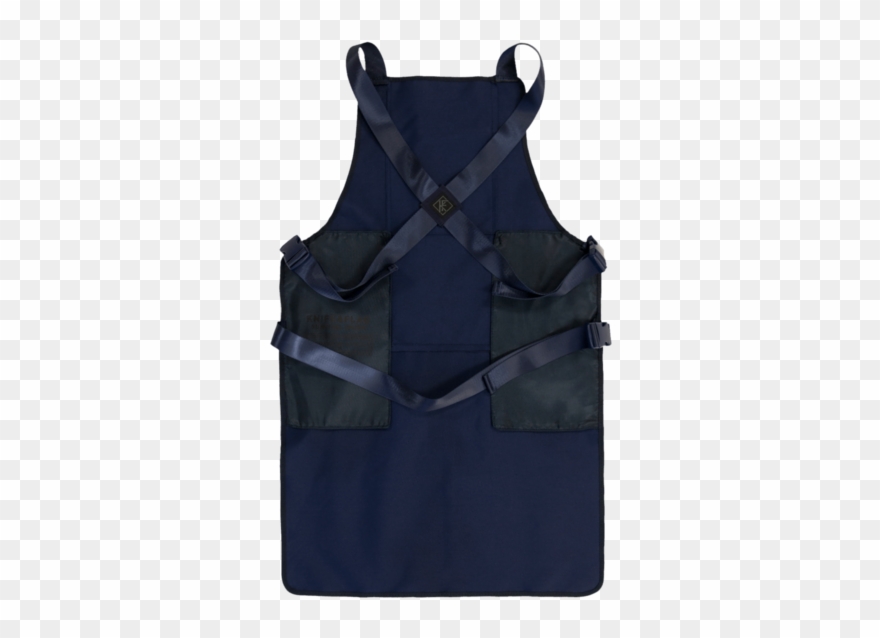 Knife & Flag Non-porous Core Apron Navy - Vest Clipart
