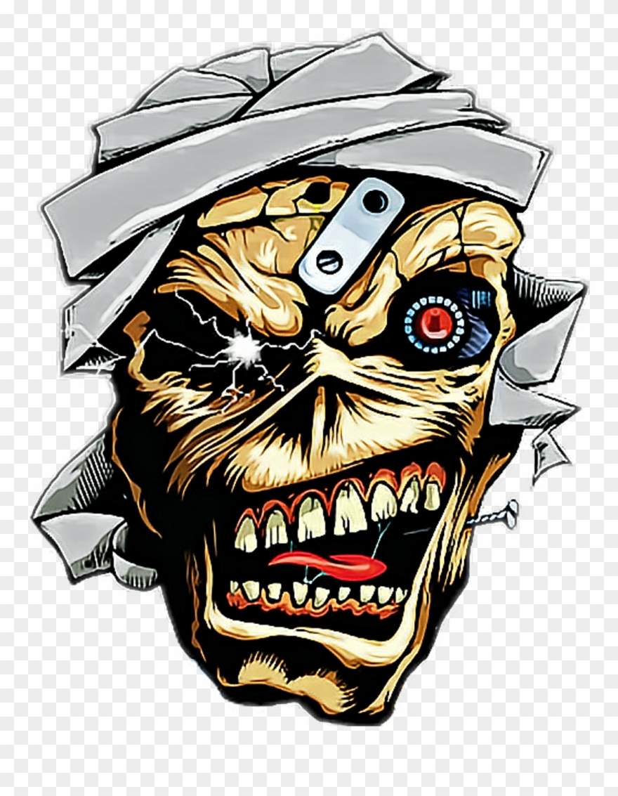 #ironmaiden #eddiethehead #sticker Iron Maiden Eddie - Iron Maiden Logo Png Clipart