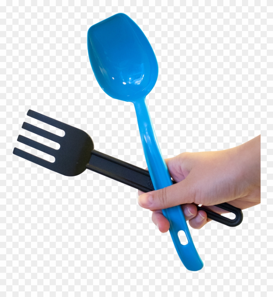 Image Stock Hand Holding Fork And Spoon Png Image - Hand With Spoon Transparent Clipart