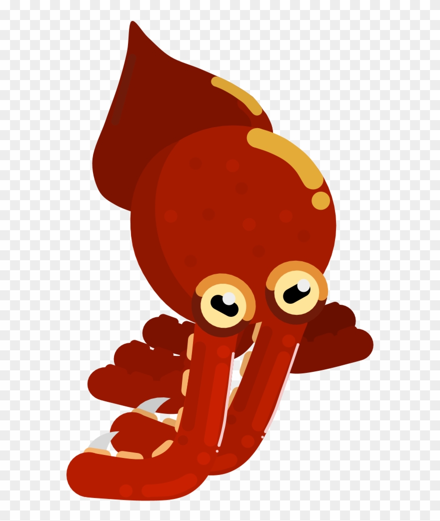 My Really Weird Looking Red Squid Clipart