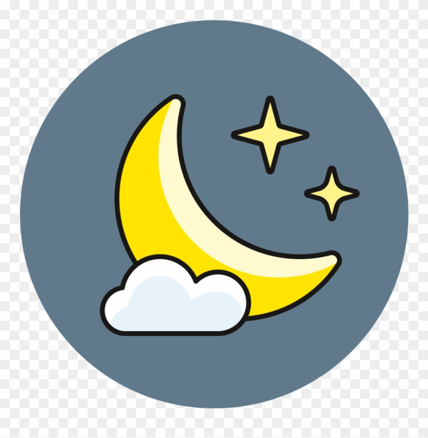 03 Night Time - Moon Clipart