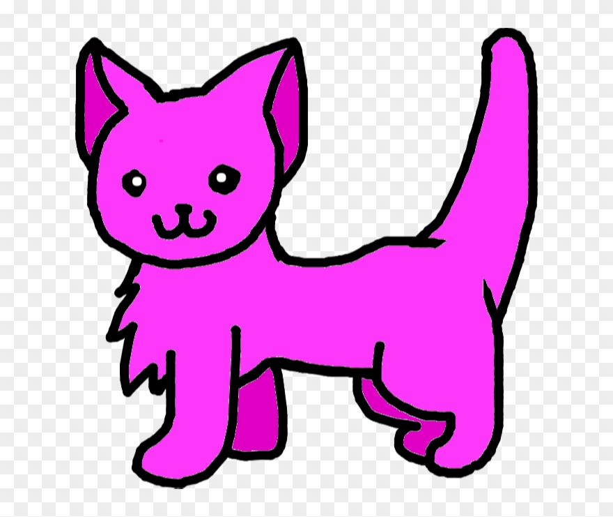 Cat - Pink - Cartoon Clipart