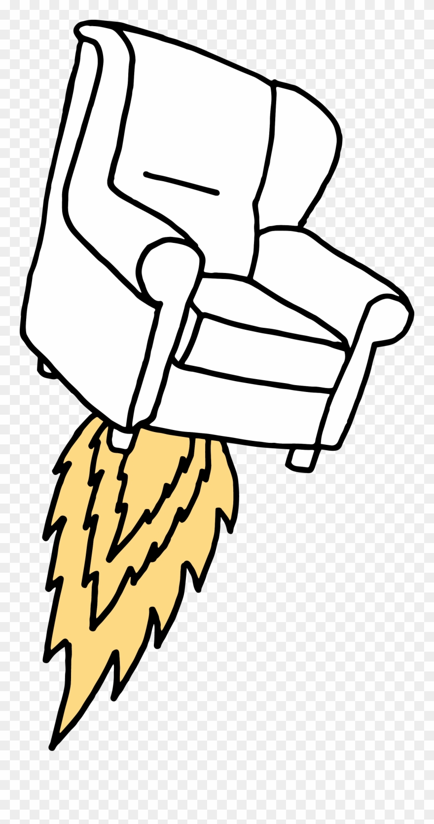 Counselling Chair With Rocket Flames Clipart