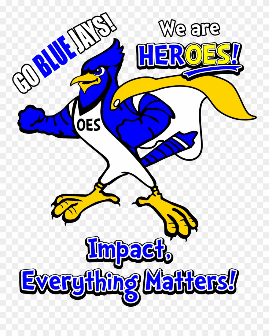 Blue Jay Hero - Cartoon Clipart