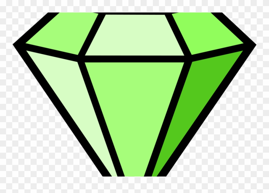 Green Diamond Clipart - Png Download