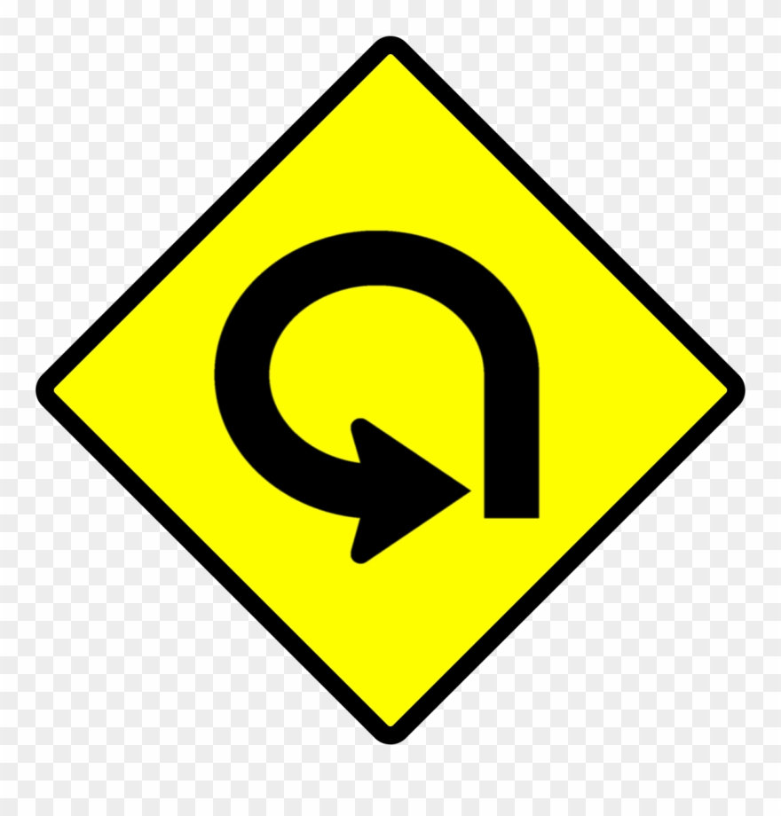 New Sign Png - U Turn Traffic Sign Clipart
