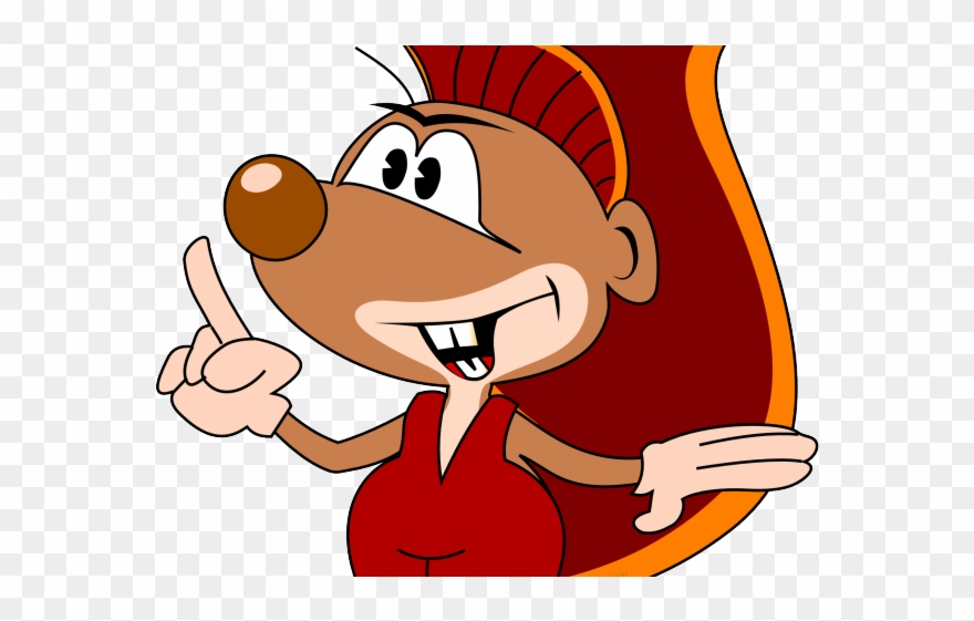 Squirrel Clipart Ear - Animasi Bergerak Lucu Attention - Png Download