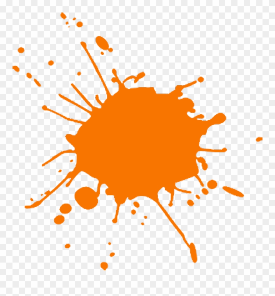 #orange #paint #splat #remixit - Blood Splash Vector Png Clipart