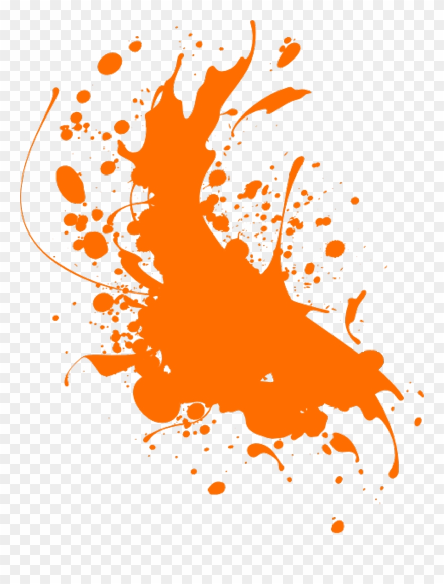 #orange #paint #splat #remixit - Transparent Blue Splash Png Clipart