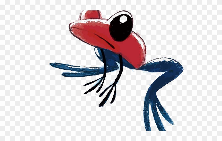 Poison Dart Frog Clipart Strawberry Poison - Poison Dart Frog Drawing Cute - Png Download