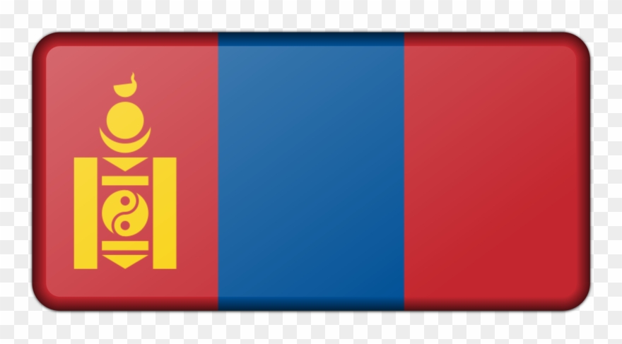 Mongolia Flag Clipart - Mongolian Flat - Png Download