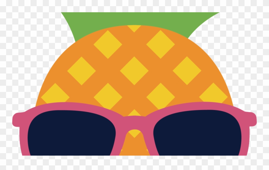 Clip Art Pineapple With Glasses - Png Download